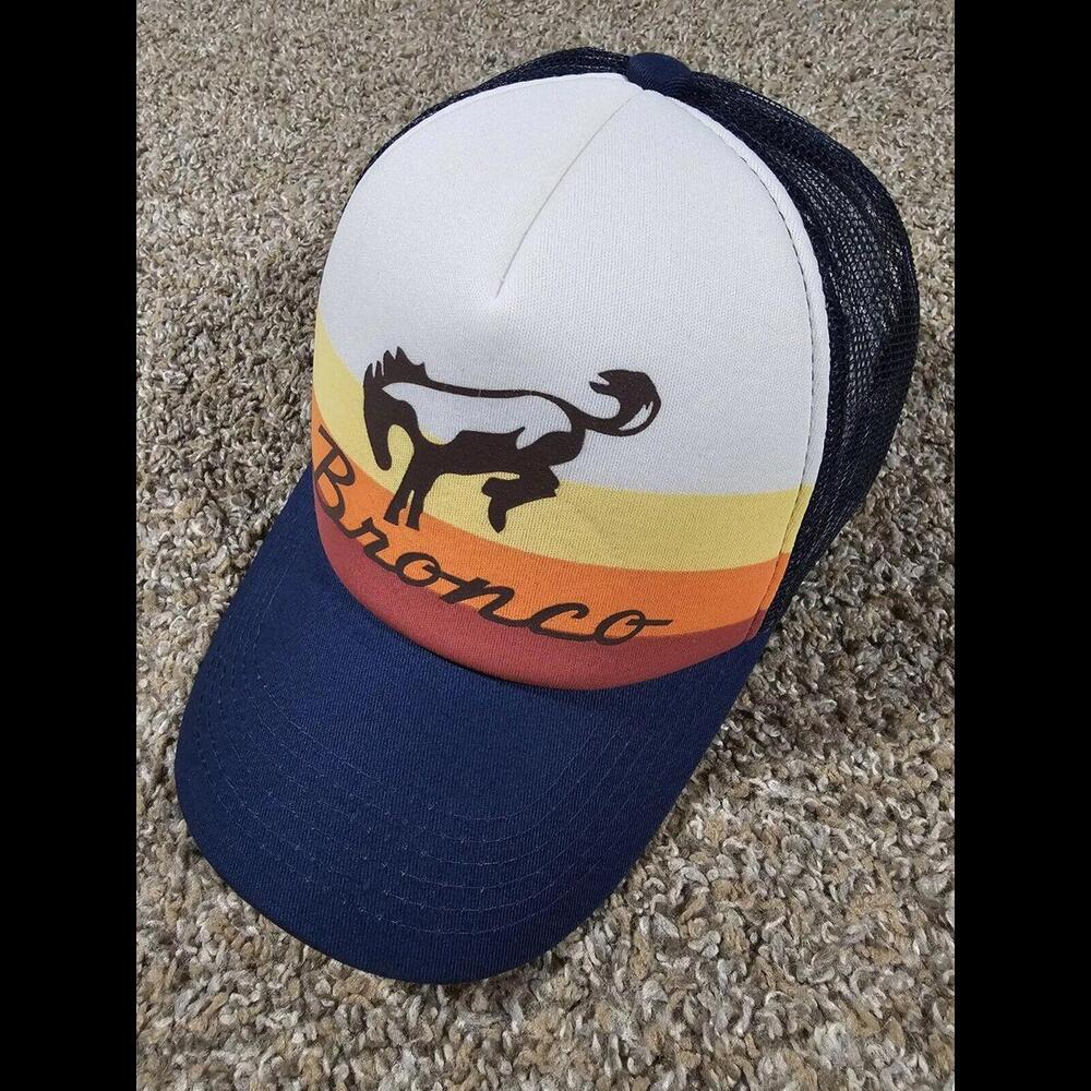 Ford Bronco Snapback Hat Cap Foam Padded Mesh-Back